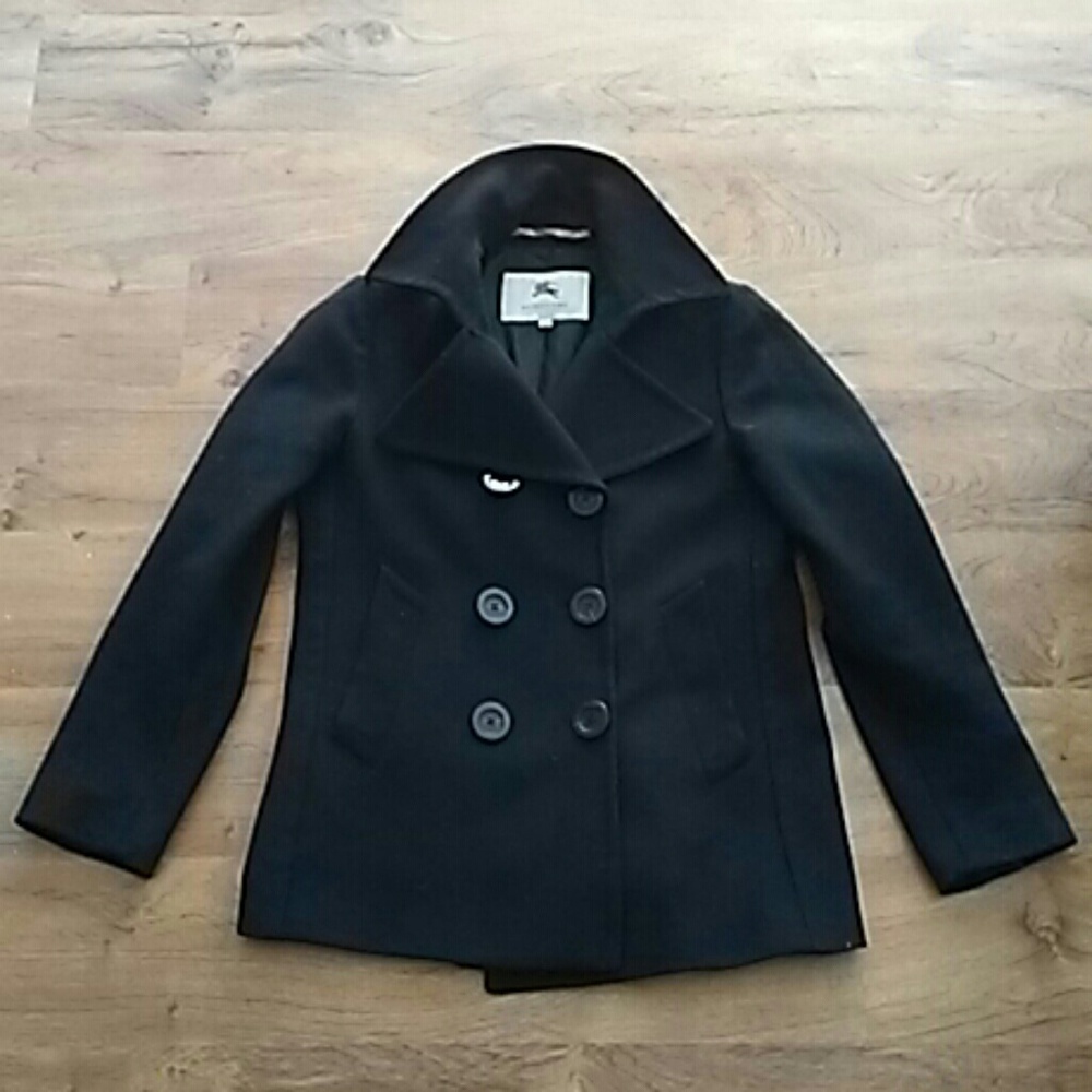 BURBERRY LONDON NAVY PEA COAT - Picture 7 of 8